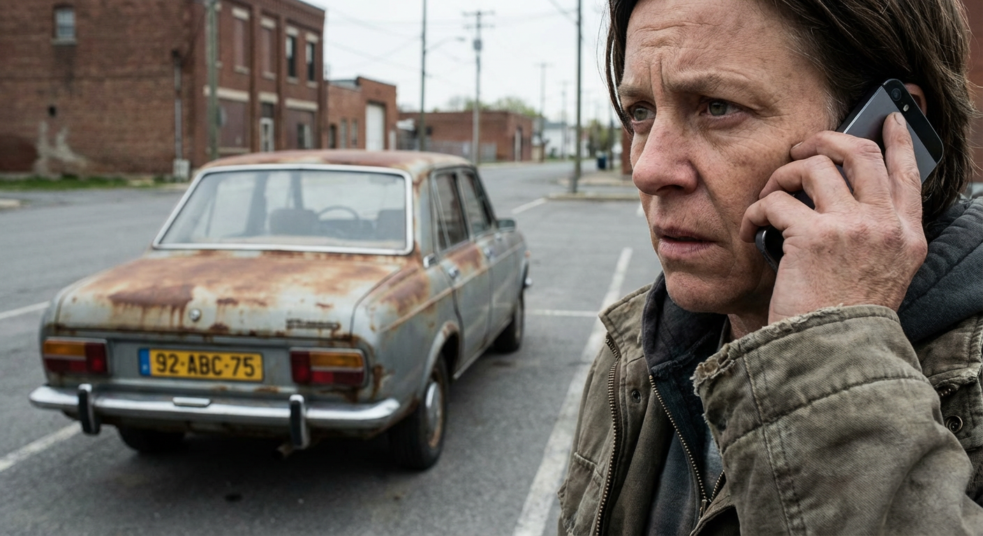 Personne appelant un service d'enlèvement d'épave gratuit