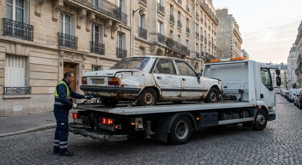 Enlèvement d’épave gratuit en Île-de-France : qui appeler