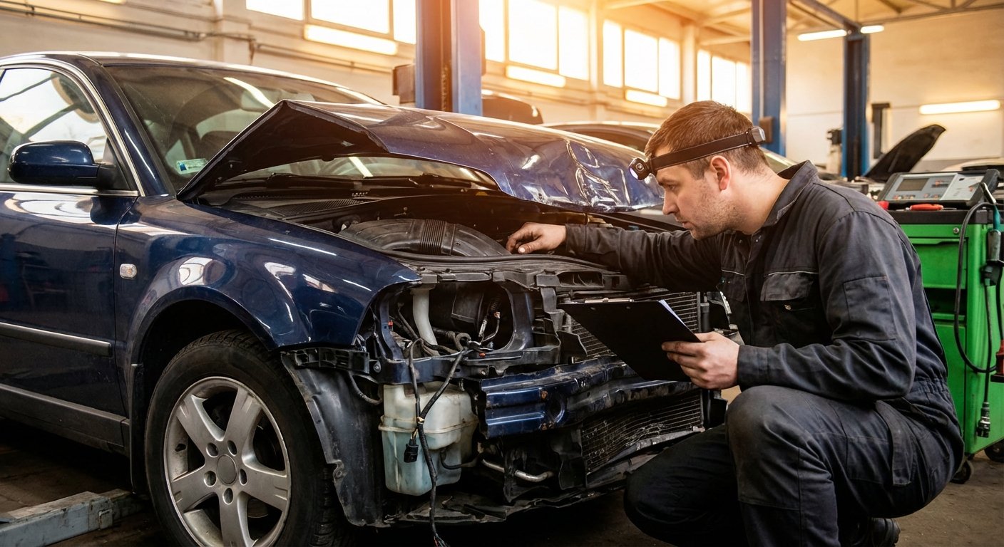 Evaluation des degats mecaniques sur une voiture accidentee