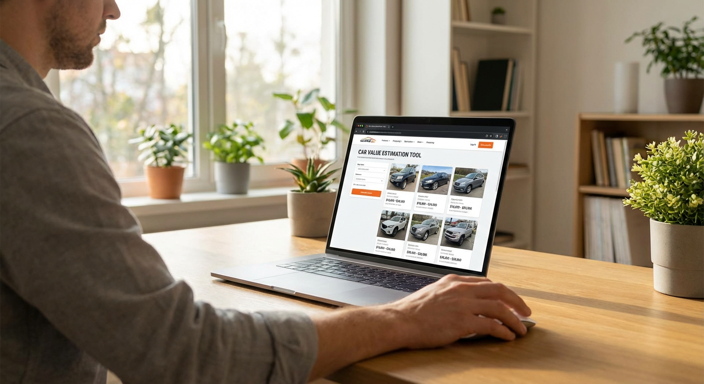 Utilisation d'un outil en ligne pour estimer le prix d'une voiture