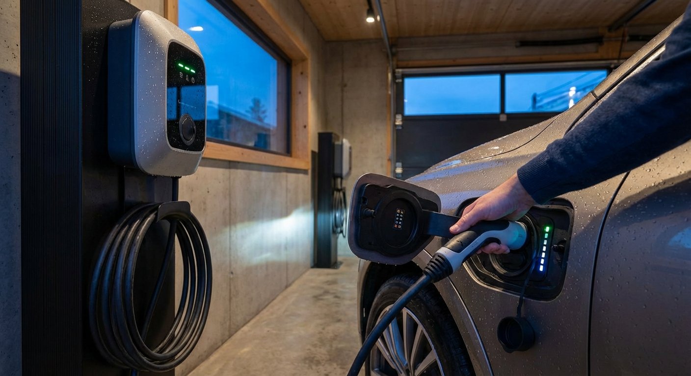 Recharge d'un véhicule électrique a domicile : installation borne de charge