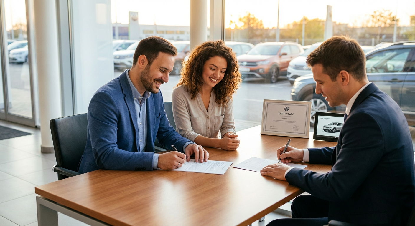 Signature du contrat de reprise voiture