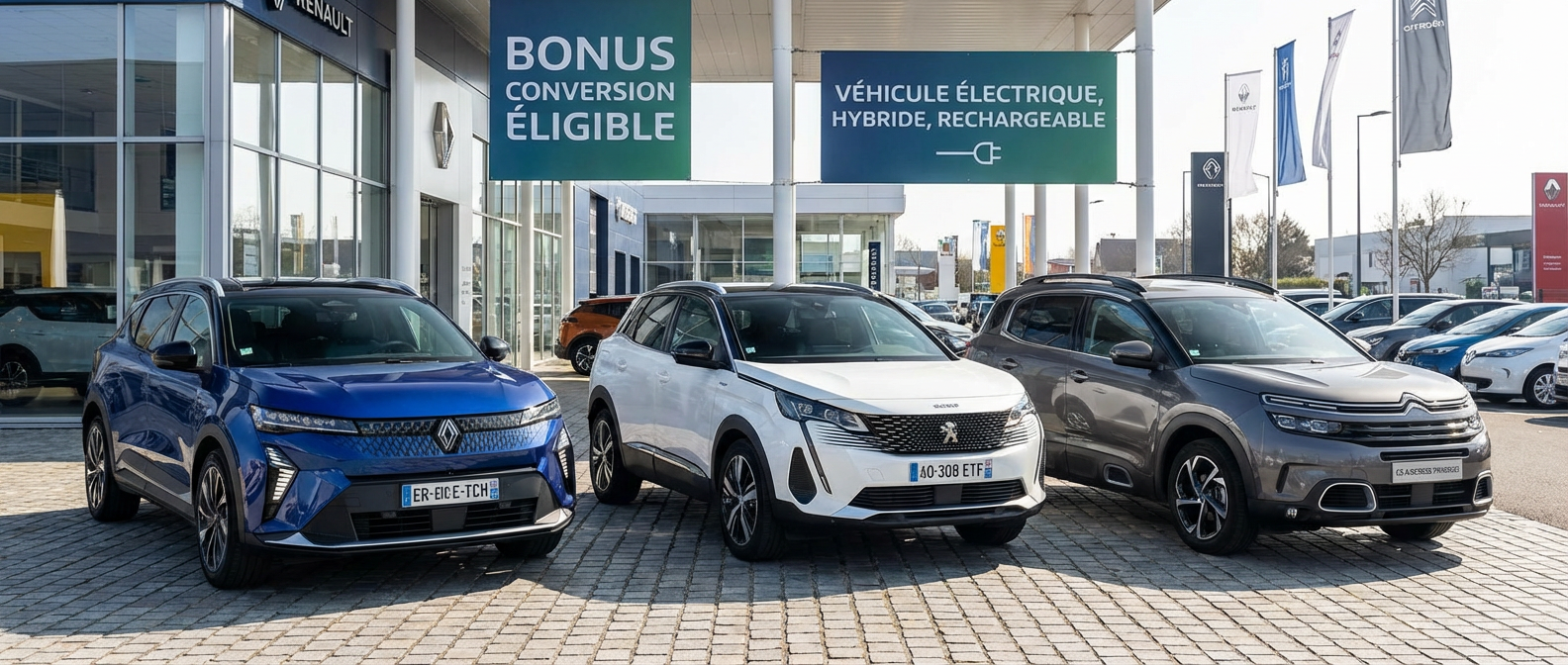 Véhicules éligibles a la prime a la conversion 2026 : électrique et hybride