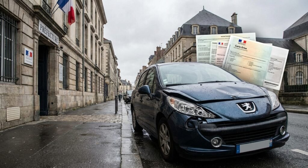 Vehicule accidente avec carte grise pour la vente