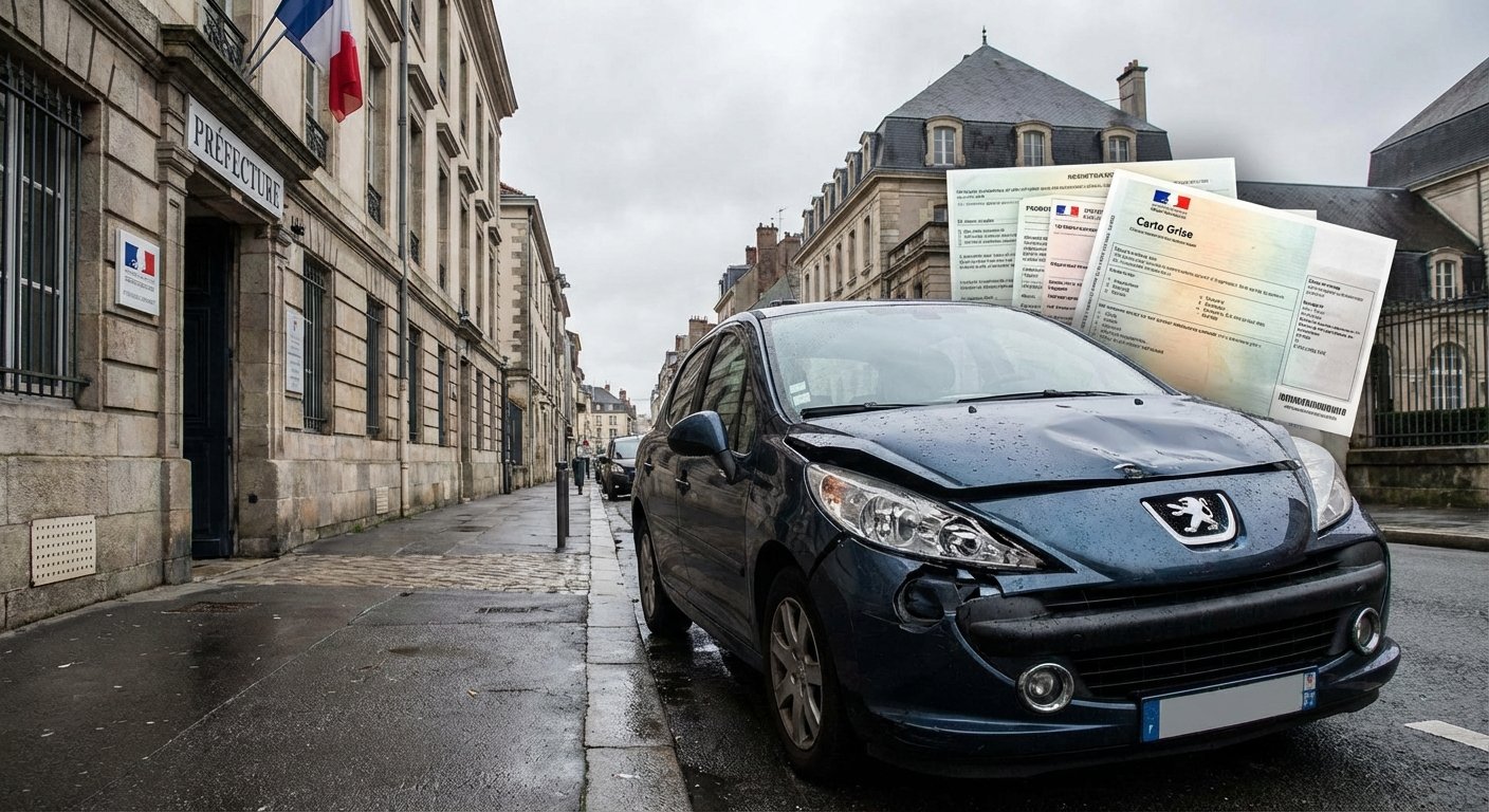 Vente véhicule accidenté avec carte grise : les démarches completes