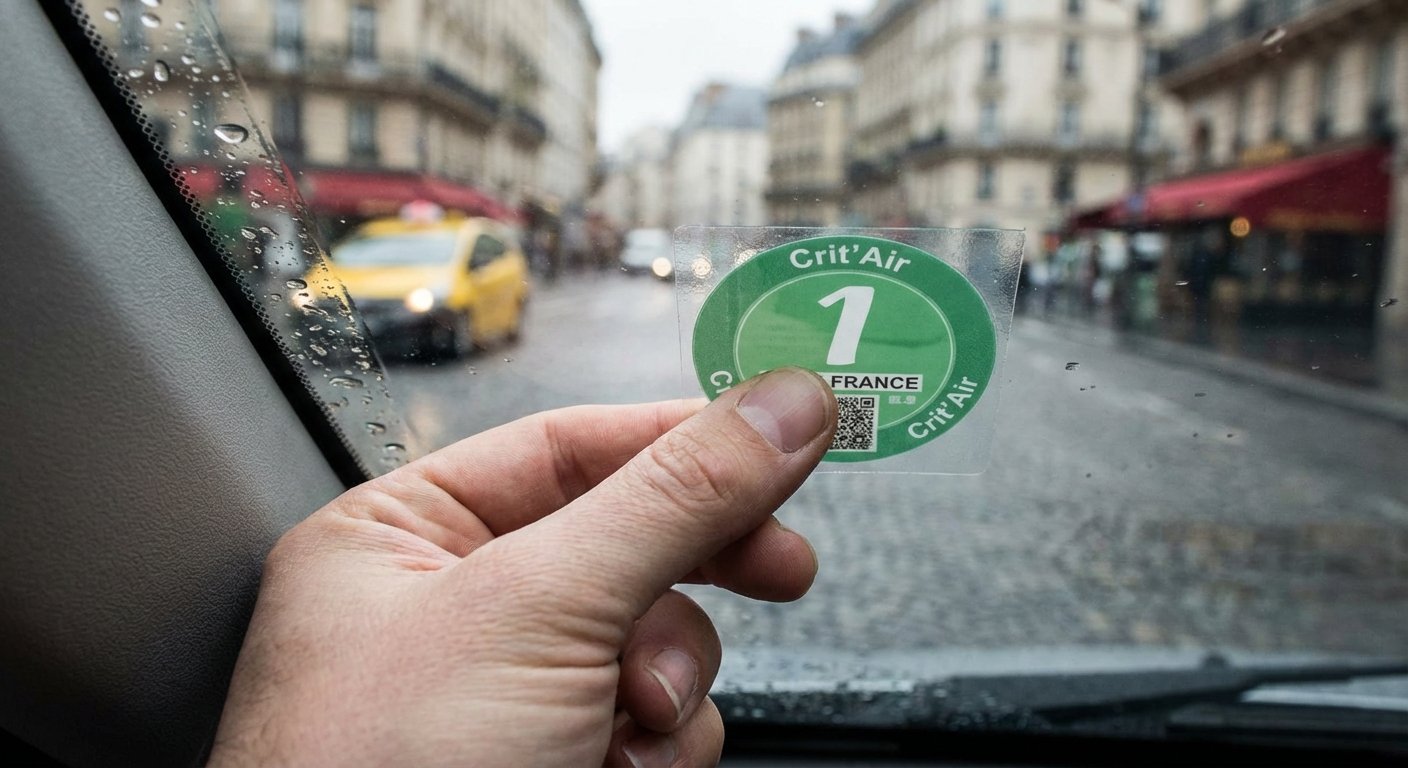 Vignette Crit'Air sur pare-brise : classification des véhicules pour la prime conversion
